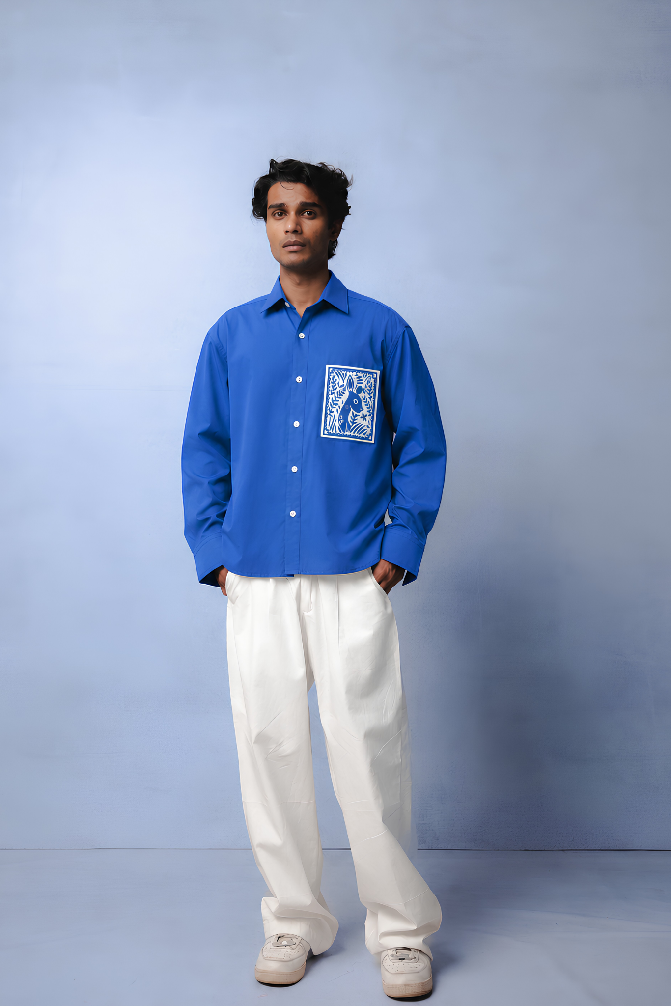 OLIVIA BLUE DYED CO-ORD MEN