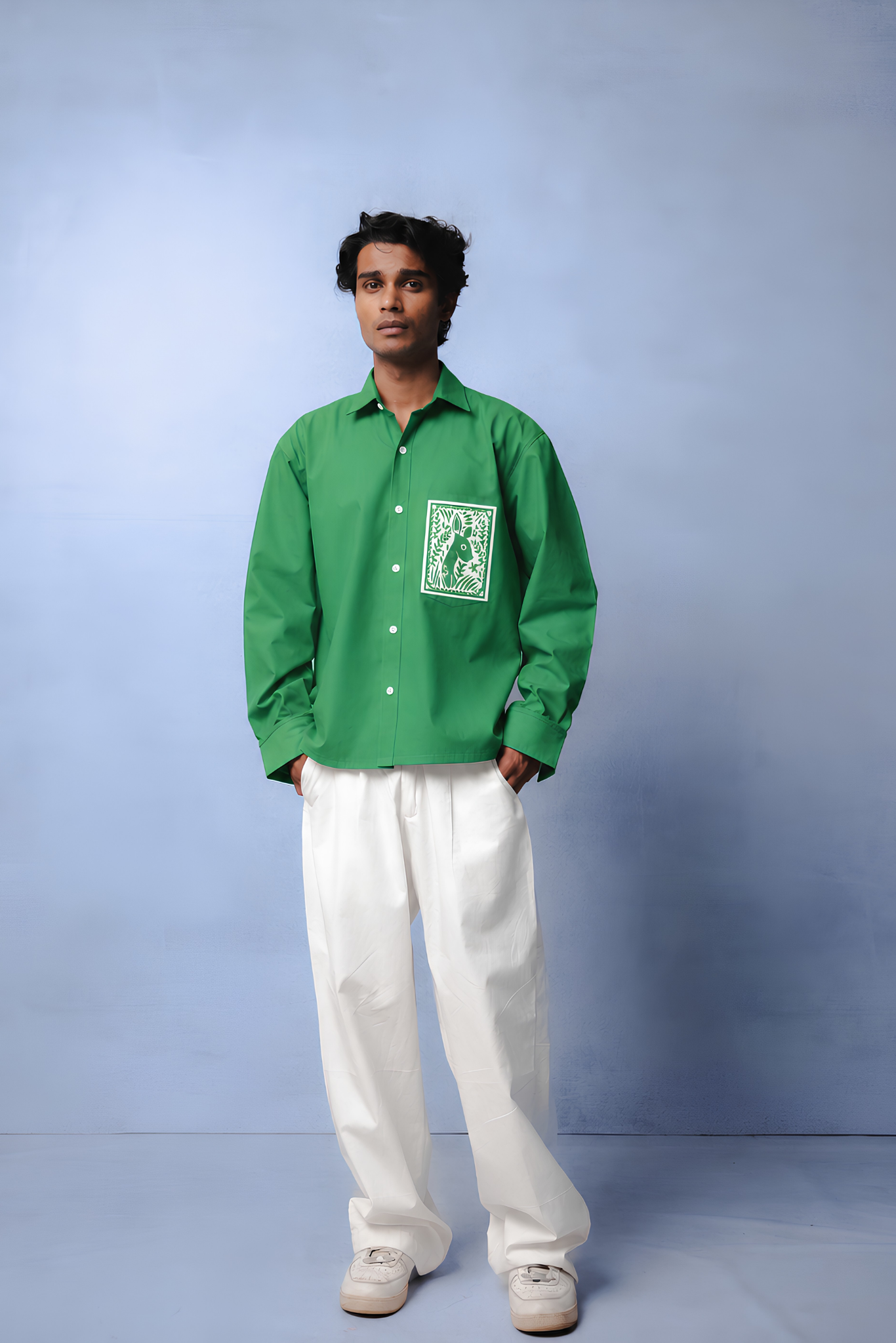 OLIVIA GREEN DYED CO-ORD MEN