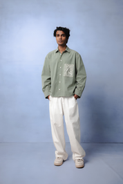OLIVIA OLIVE GREEN DYED CO-ORD MEN