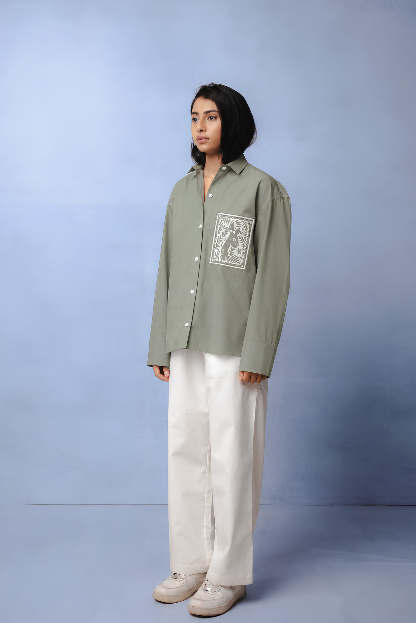 OLIVIA OLIVE GREEN DYED CO-ORD WOMEN