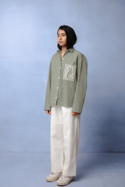 OLIVIA OLIVE GREEN DYED CO-ORD WOMEN
