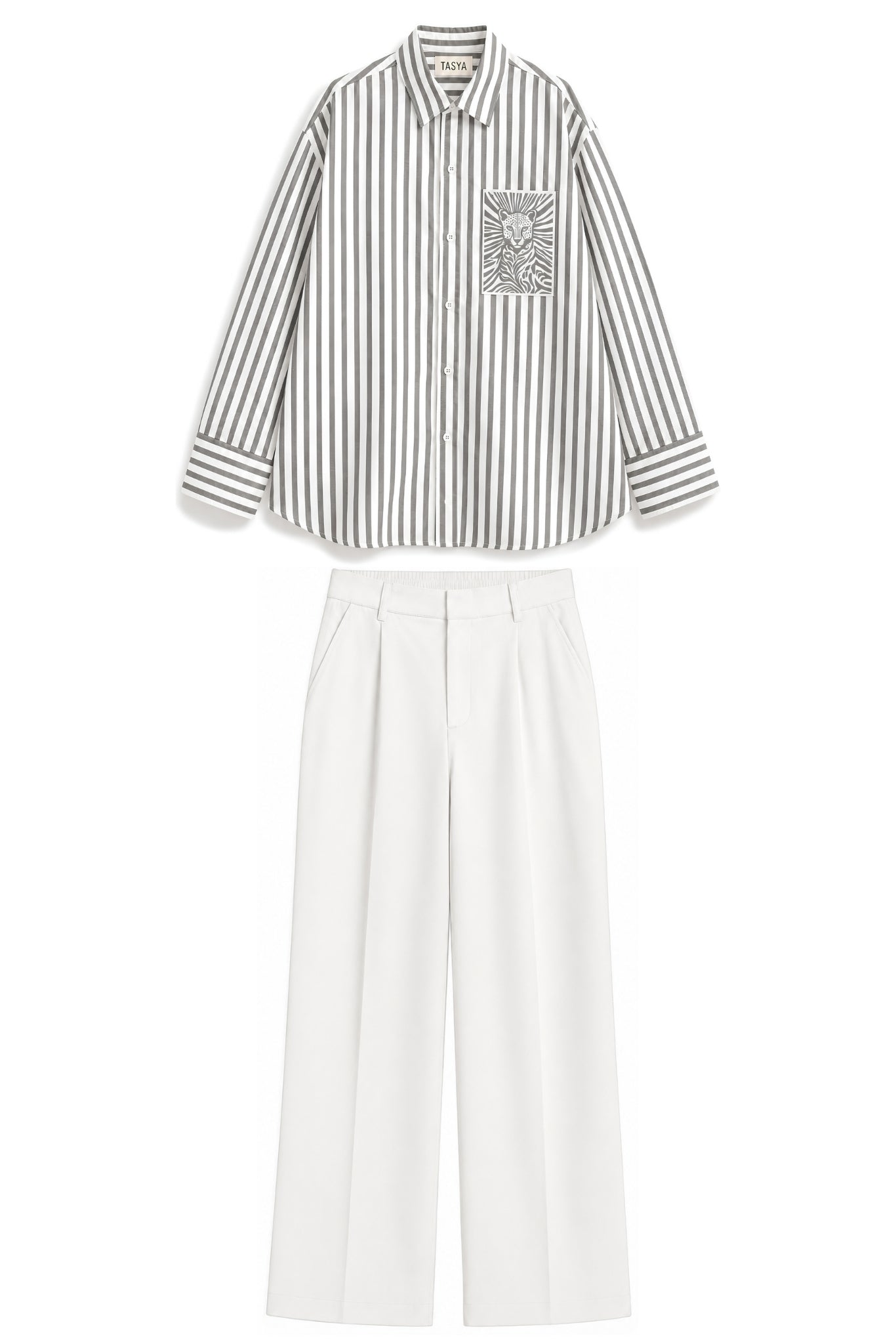 MARGO GREY STRIPE CO-ORD WOMEN