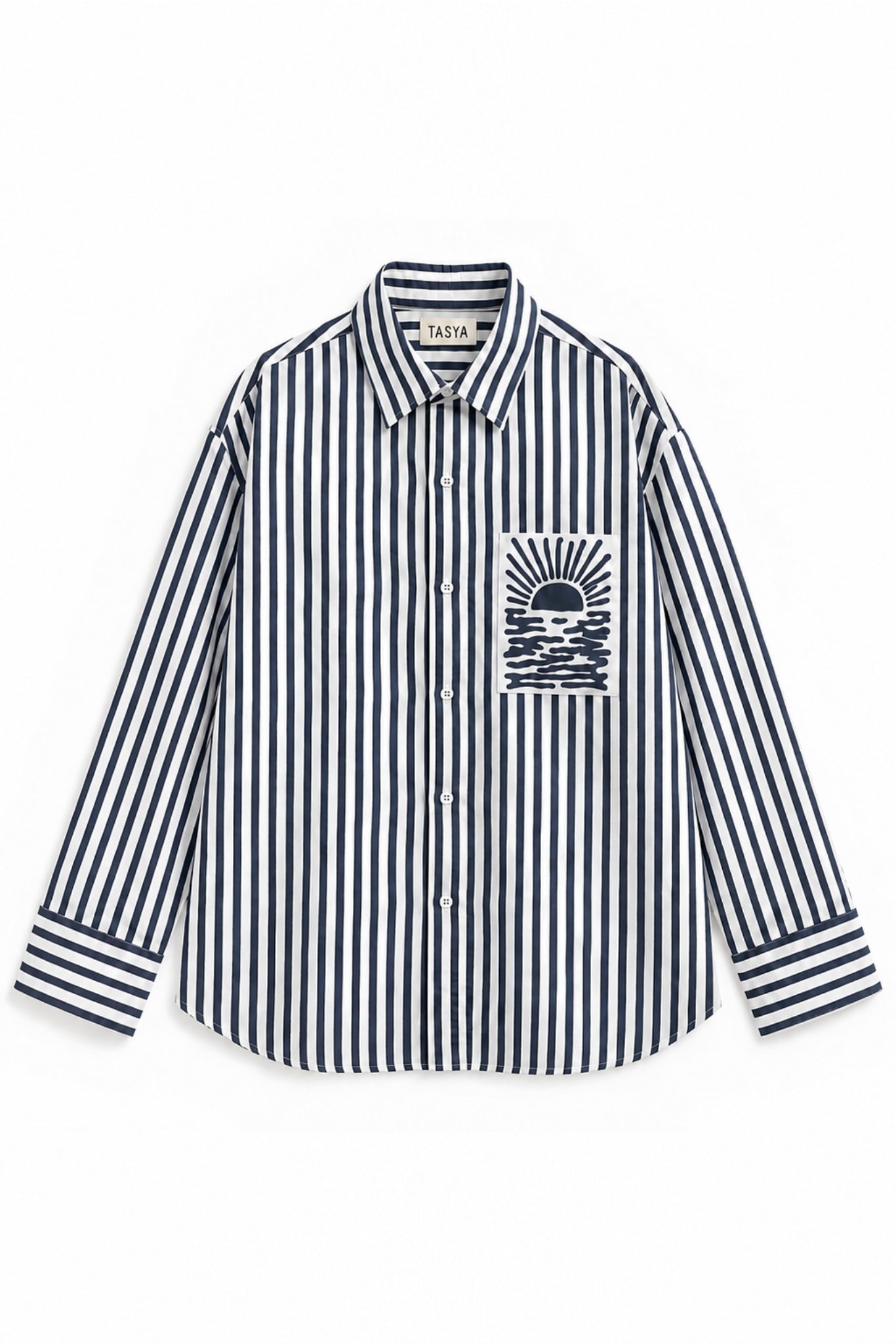 ORNELA NAVY BLUE STRIPE SHIRT MEN
