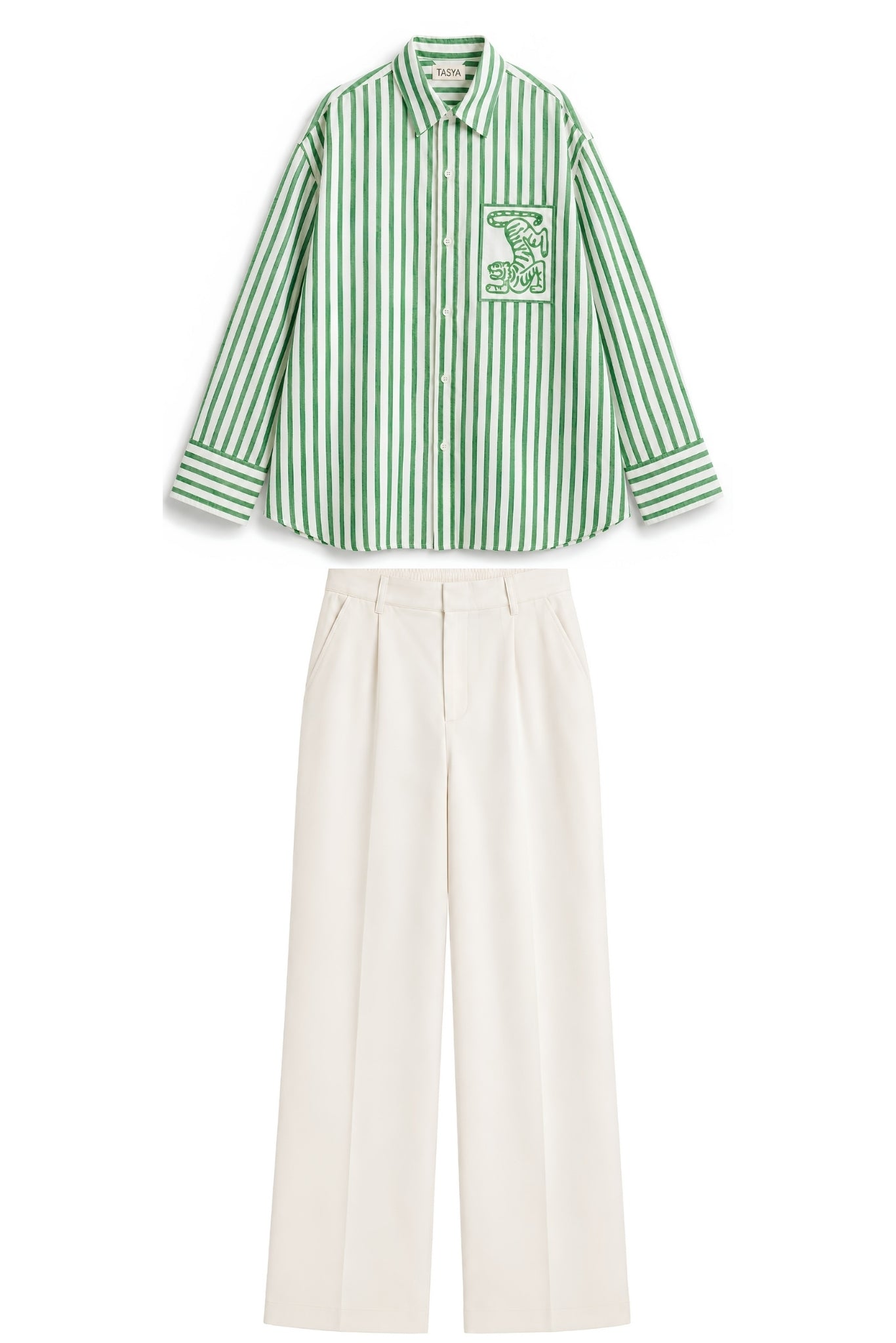HORIZON STRIPE GREEN CO-ORD