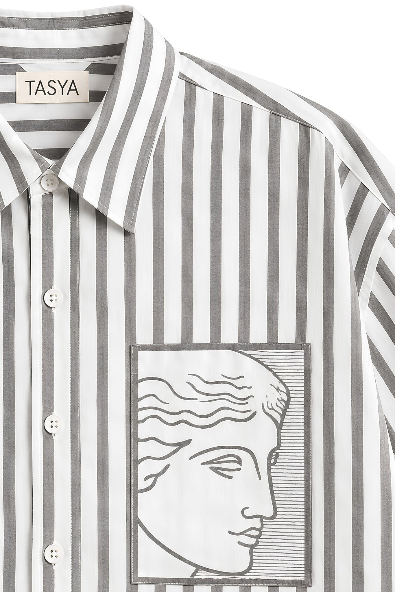 TIFFANY GREY STRIPE SHIRT MEN