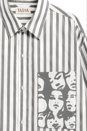 WINONA GREY STRIPE SHIRT MEN