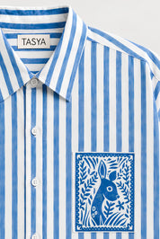 OLIVIA BLUE STRIPE SHIRT MEN