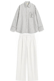 OLIVIA GREY STRIPE CO-ORD WOMEN
