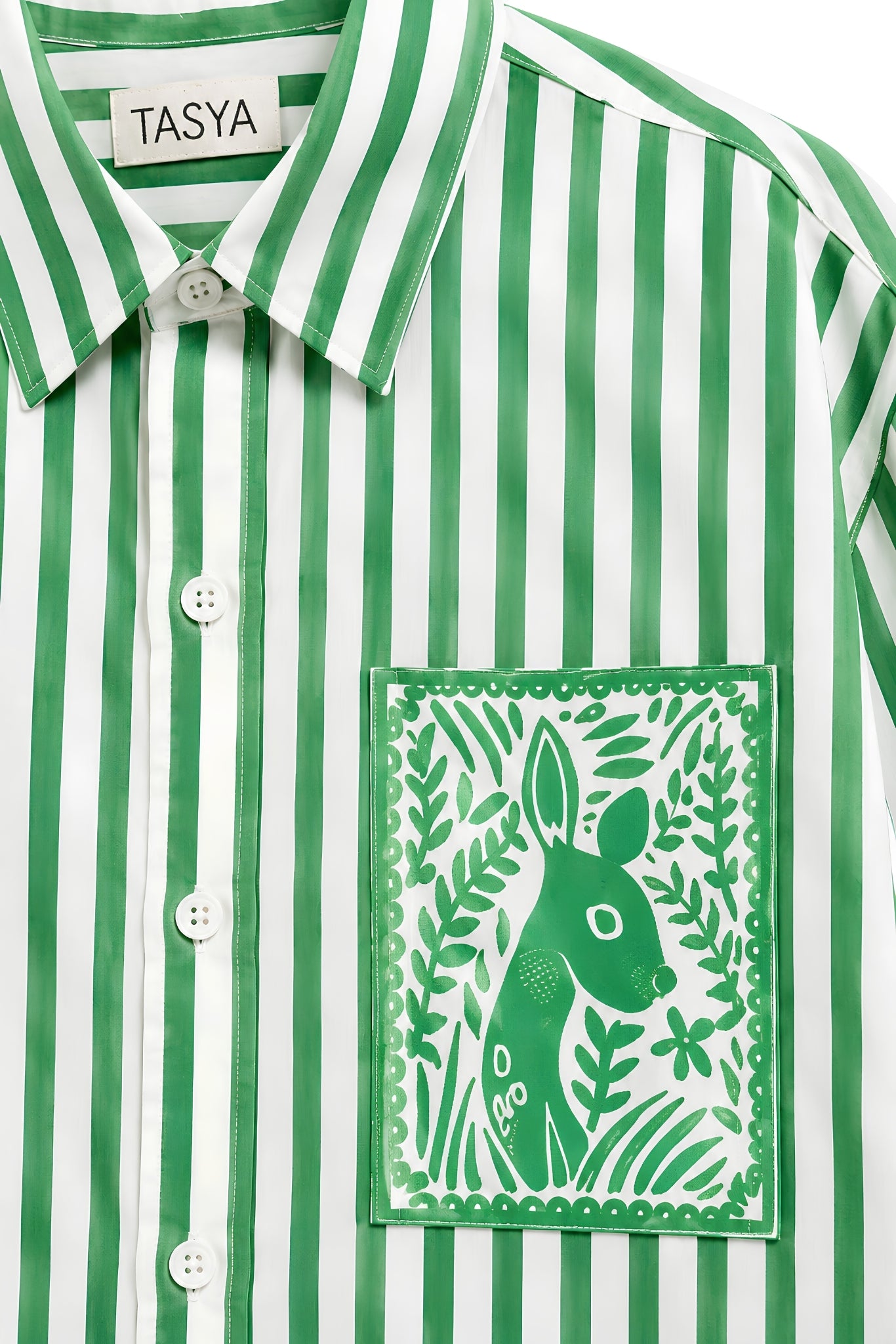 OLIVIA GREEN STRIPE SHIRT MEN