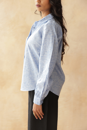 AZURE MIST LINEN SHIRT