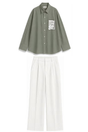 TIFFANY OLIVE GREEN DYED CO-ORD WOMEN