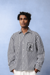 OLIVIA BLACK STRIPE SHIRT MEN