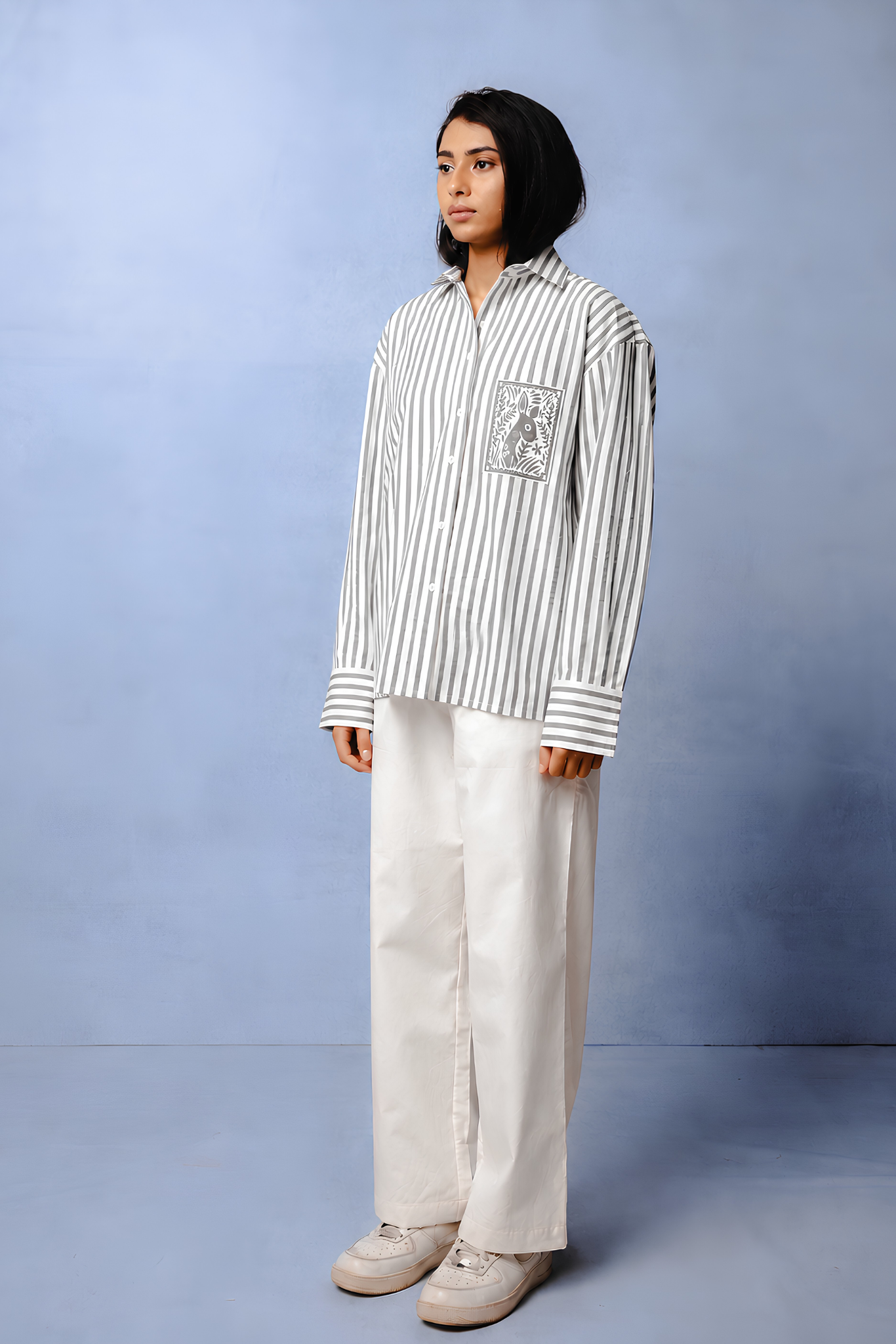 OLIVIA GREY STRIPE CO-ORD WOMEN
