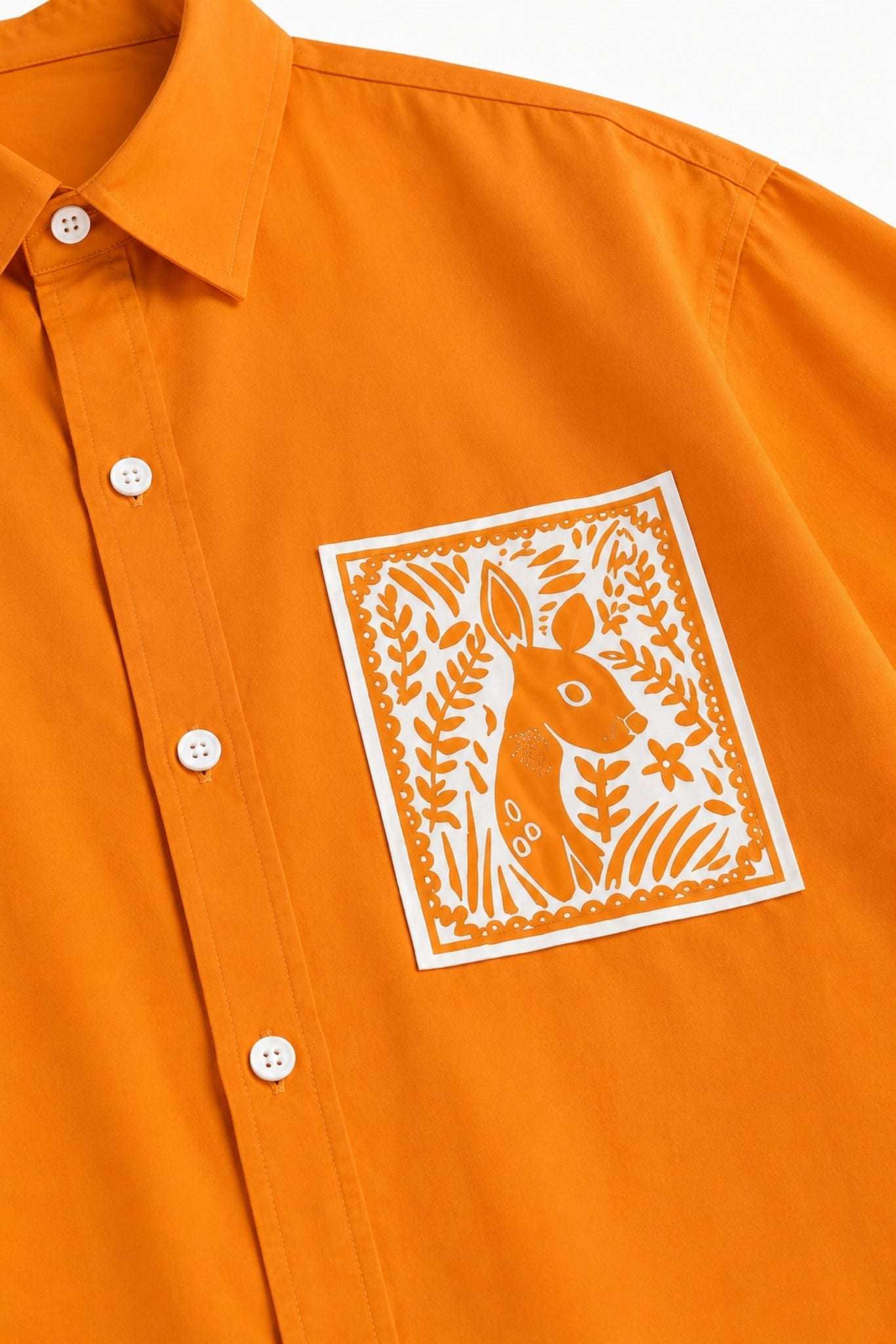 OLIVIA ORANGE DYED SHIRT MEN