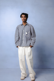 HORIZON NAVY BLUE STRIPE CO-ORD MEN
