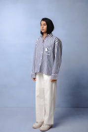 HORIZON NAVY BLUE STRIPE CO-ORD WOMEN
