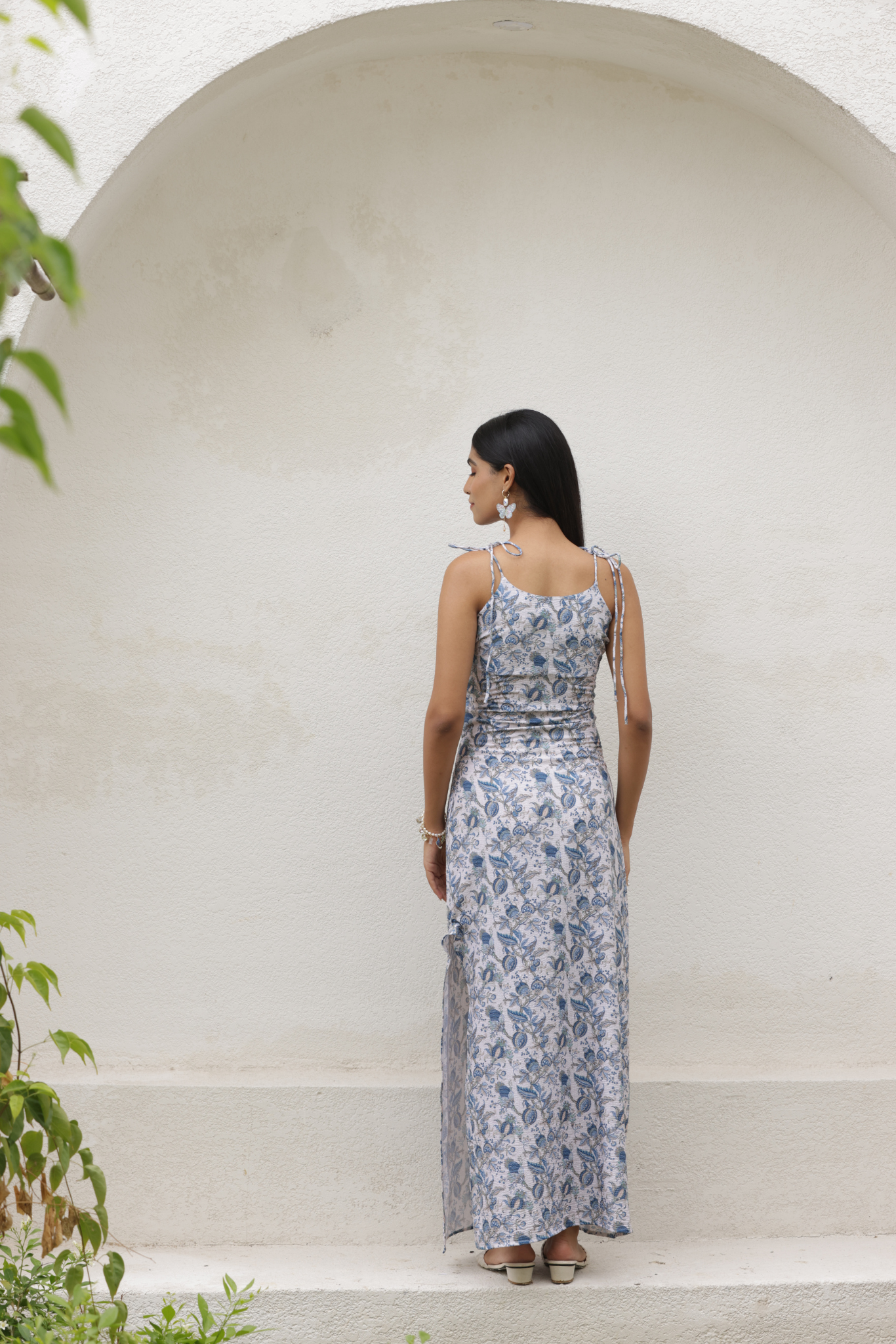 Floral Wave Midi Dress