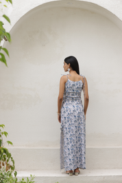 Floral Wave Midi Dress