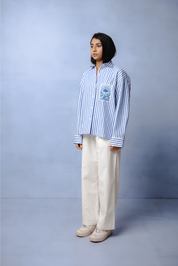 ORNELA BLUE STRIPE CO-ORD WOMEN