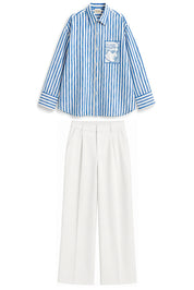 TIFFANY BLUE STRIPE CO-ORD WOMEN