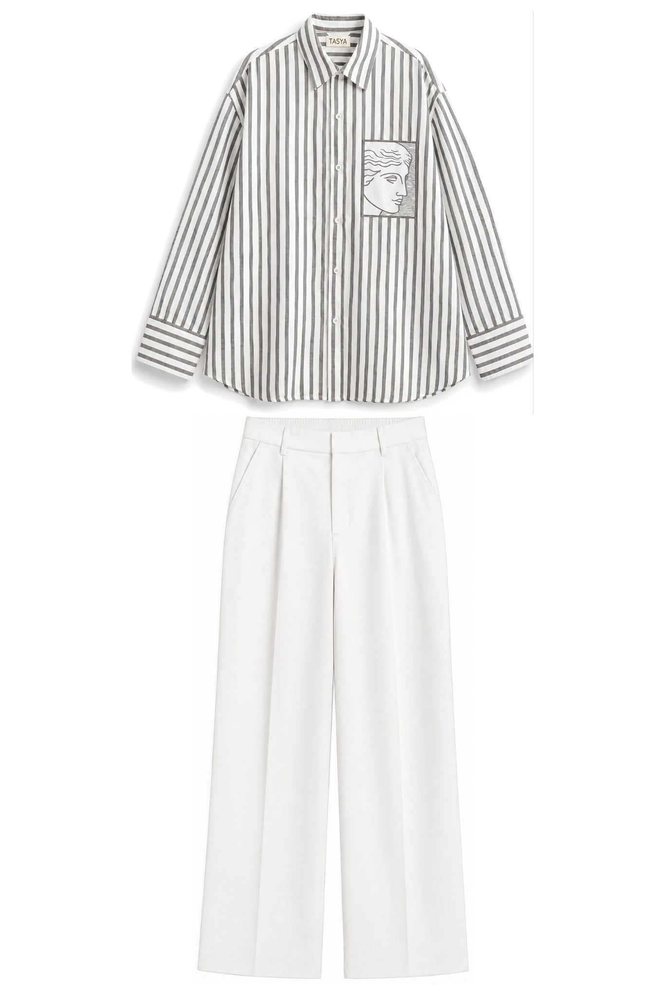 TIFFANY GREY STRIPE CO-ORD MEN