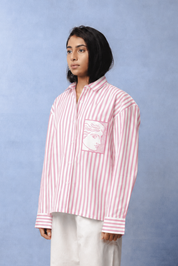TIFFANY PINK STRIPE SHIRT WOMEN