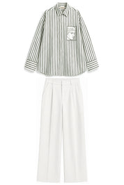 TIFFANY OLIVE GREEN STRIPE CO-ORD MEN