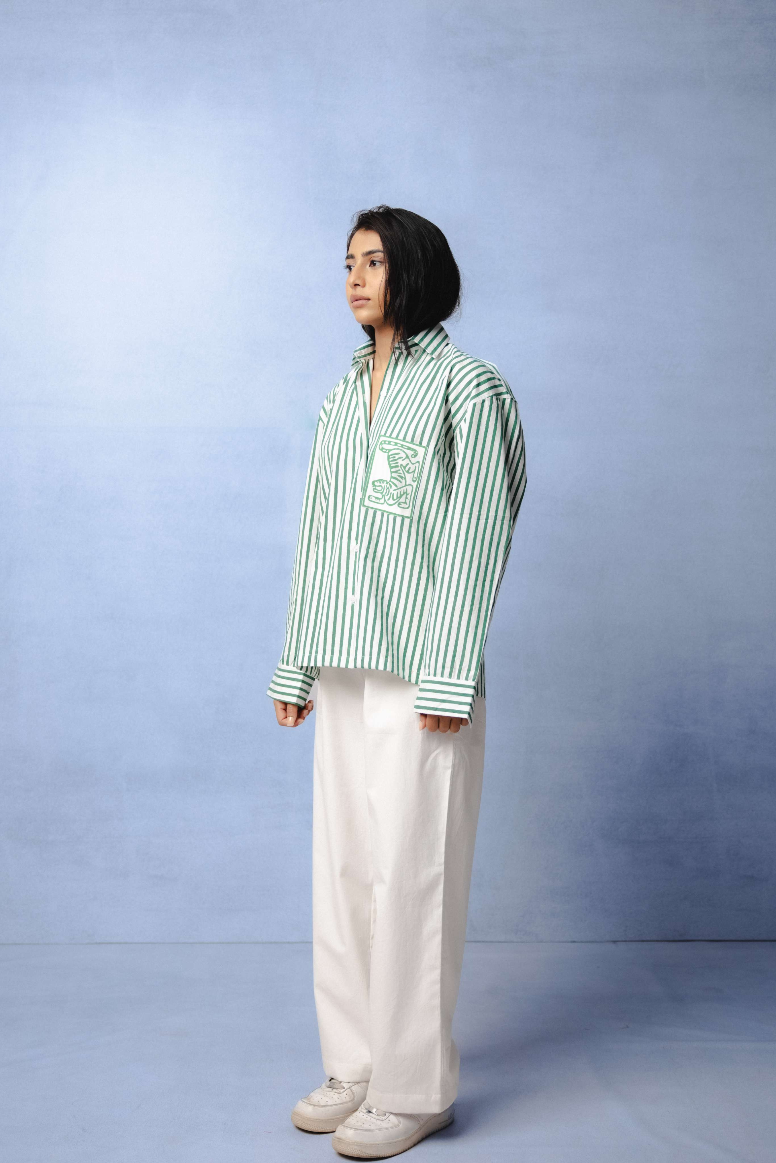 HORIZON STRIPE GREEN CO-ORD
