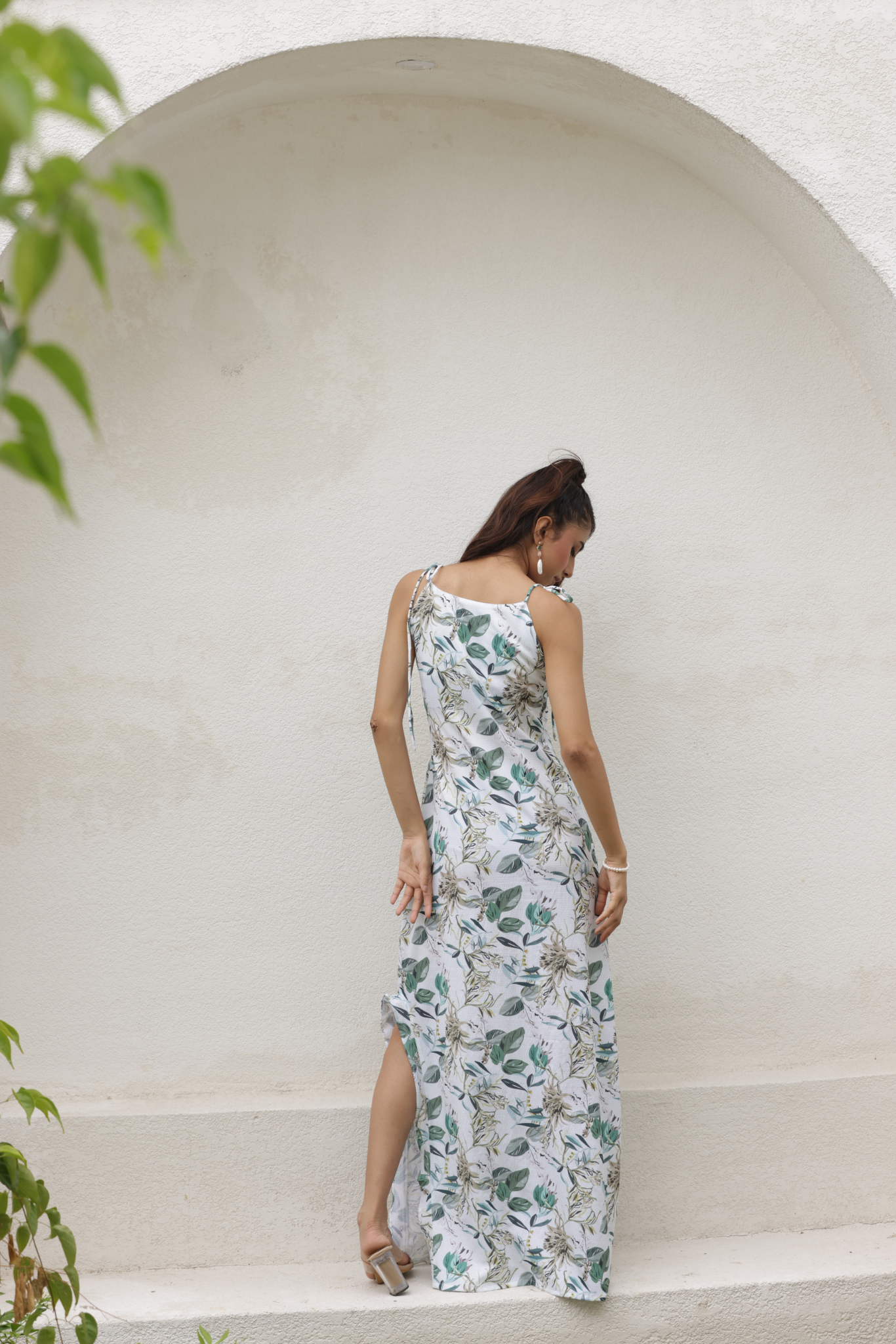 Floral Wave Midi Dress