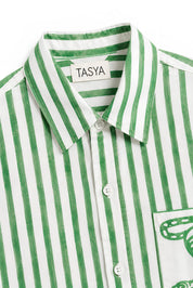 HORIZON STRIPE GREEN CO-ORD