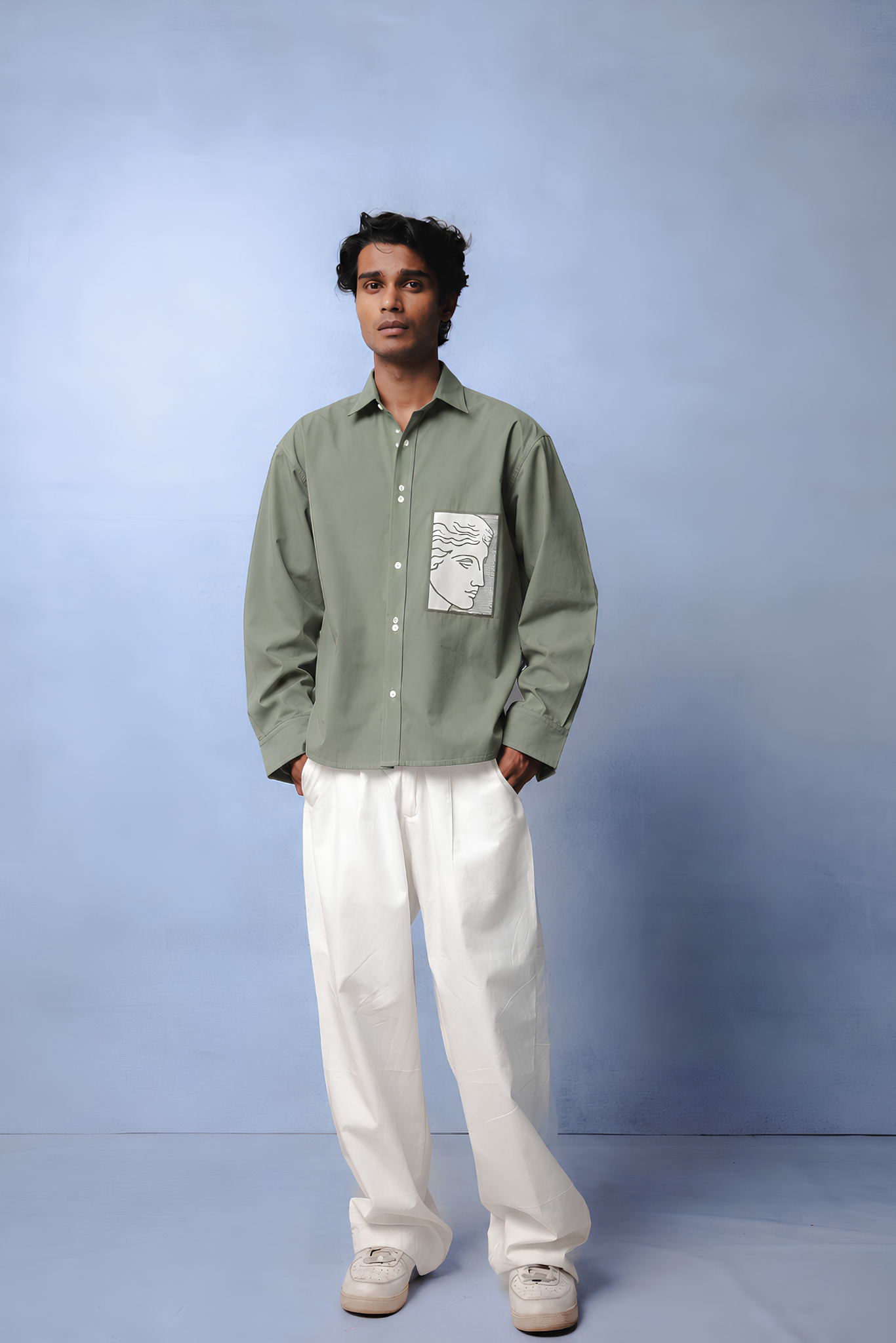 TIFFANY OLIVE GREEN DYED CO-ORD MEN