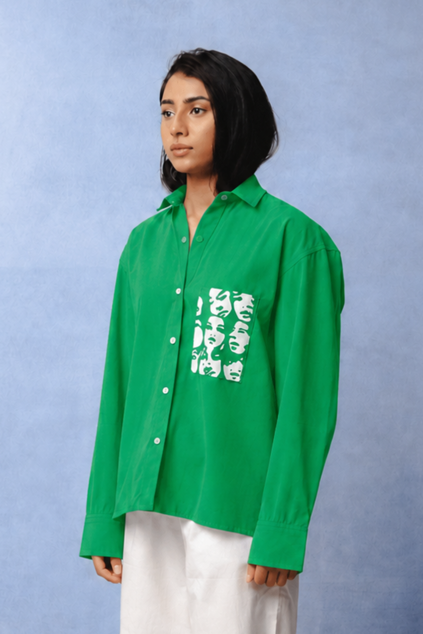 WINONA GREEN DYED SHIRT WOMEN