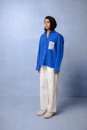 TIFFANY BLUE DYED SHIRT WOMEN