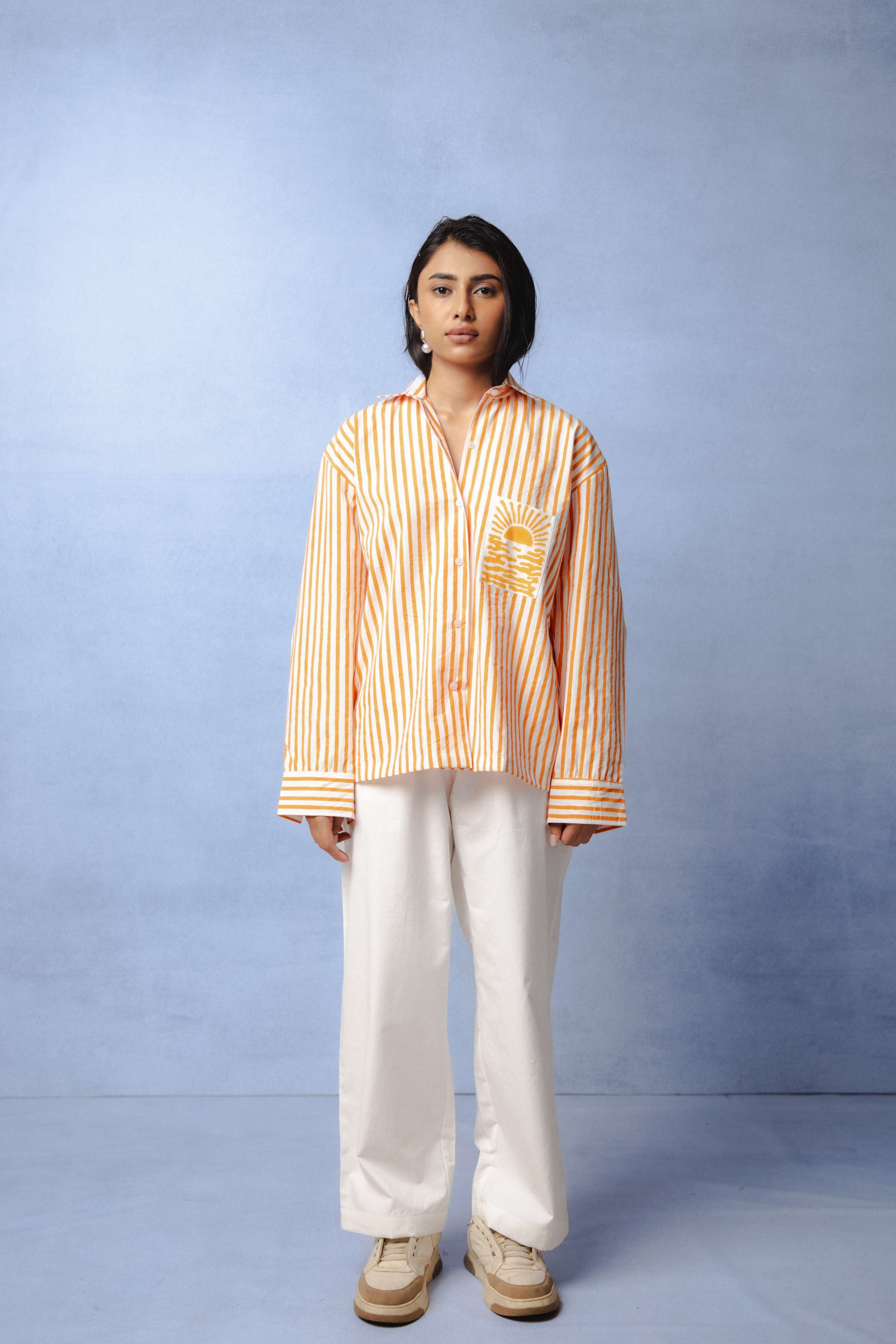 HORIZON STRIPE ORANGE CO-ORD