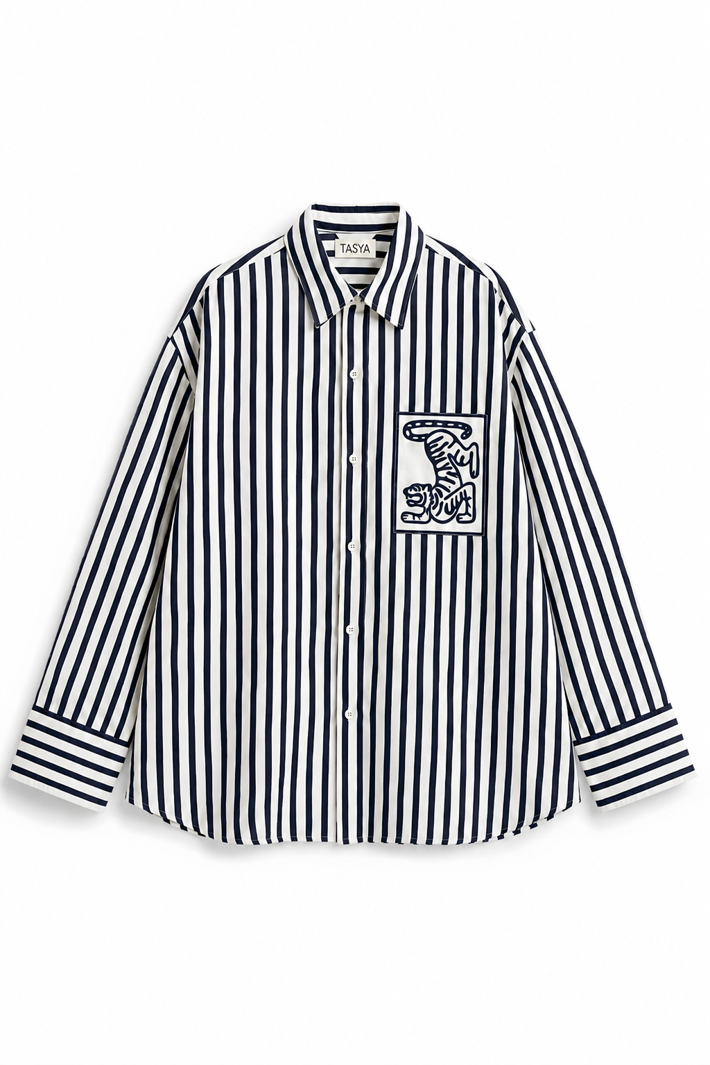 HORIZON STRIPE NAVY BLUE SHIRT WOMEN