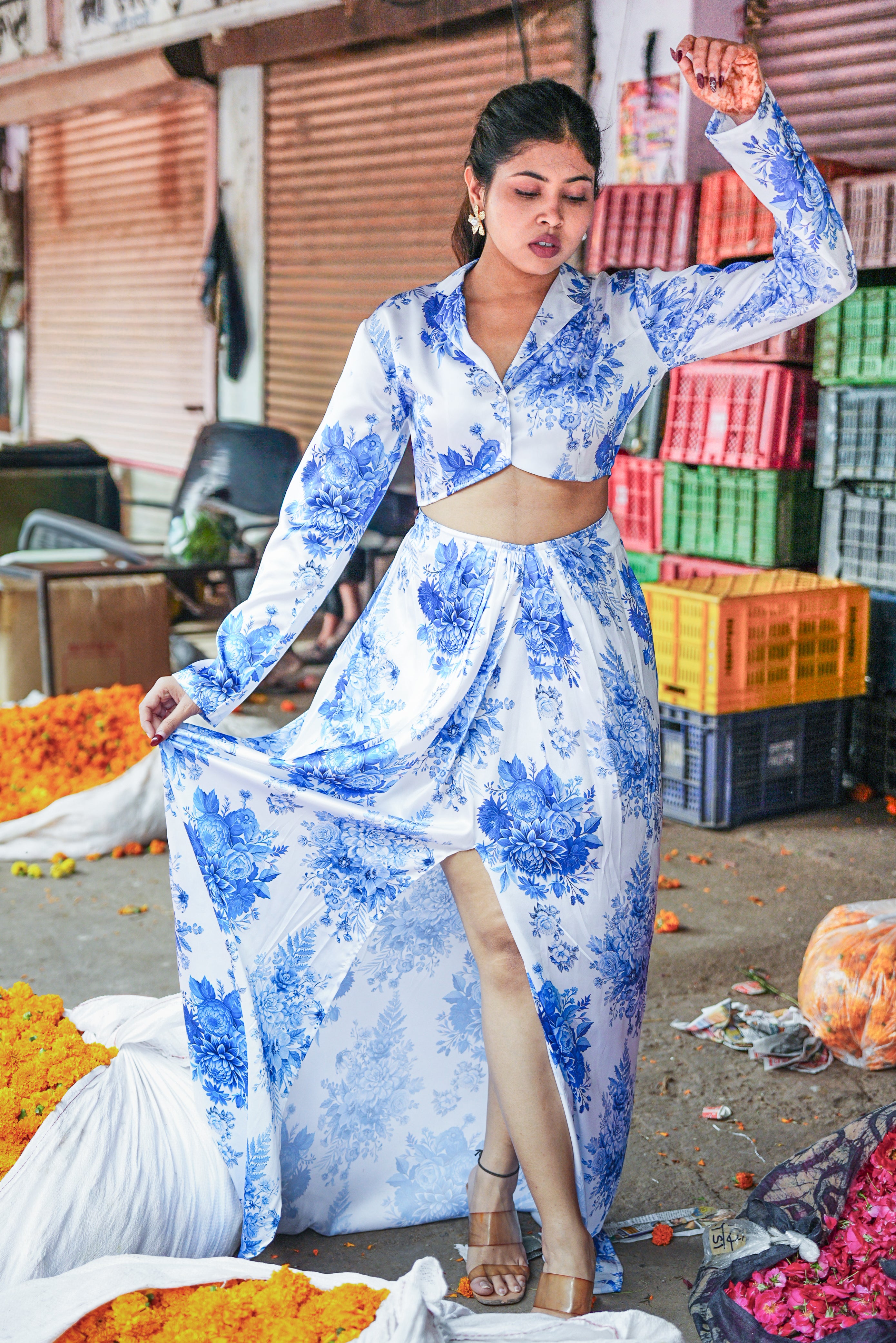 Phoolwari Slit Co-ord Set