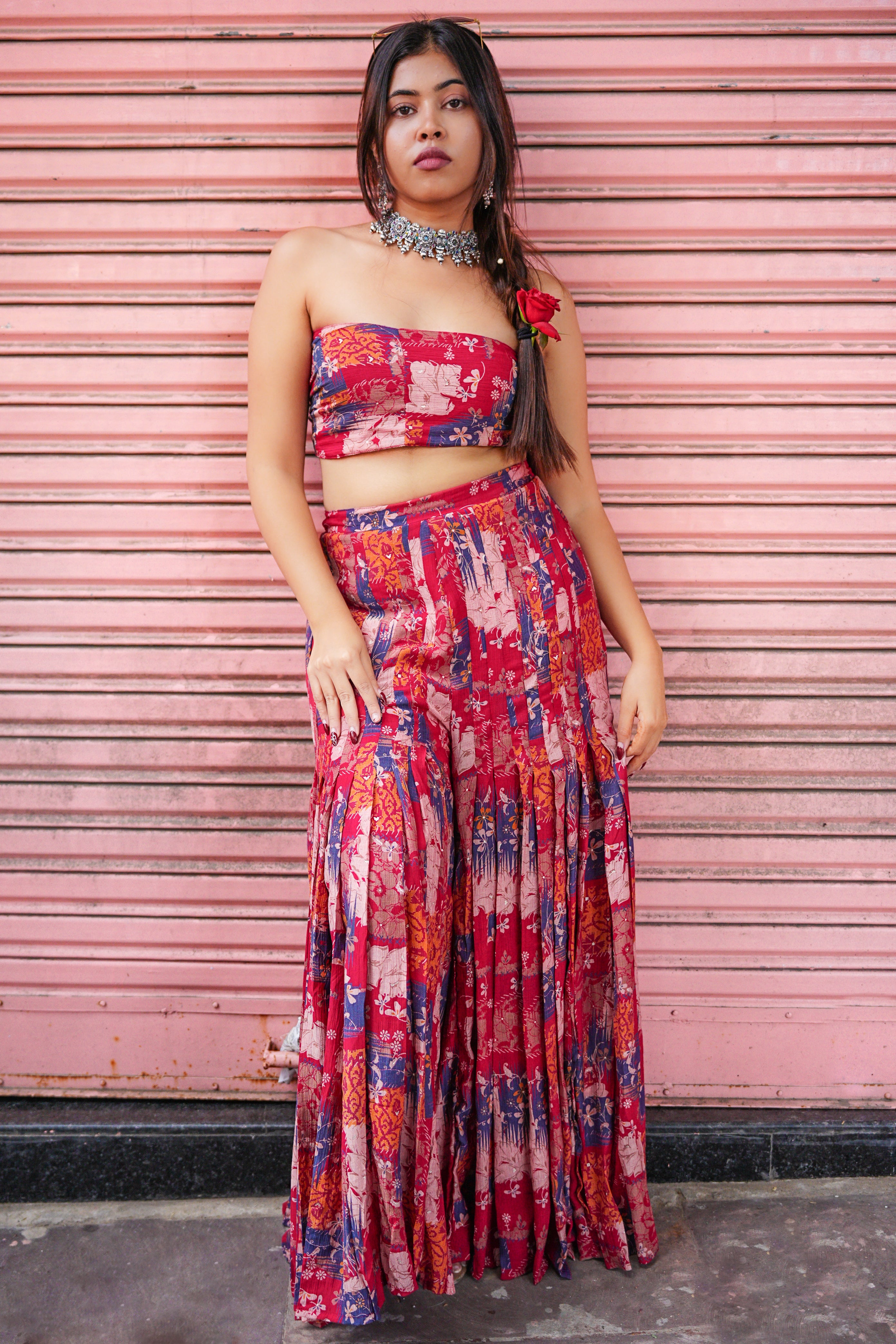 Jazzba Tube Top With Pants
