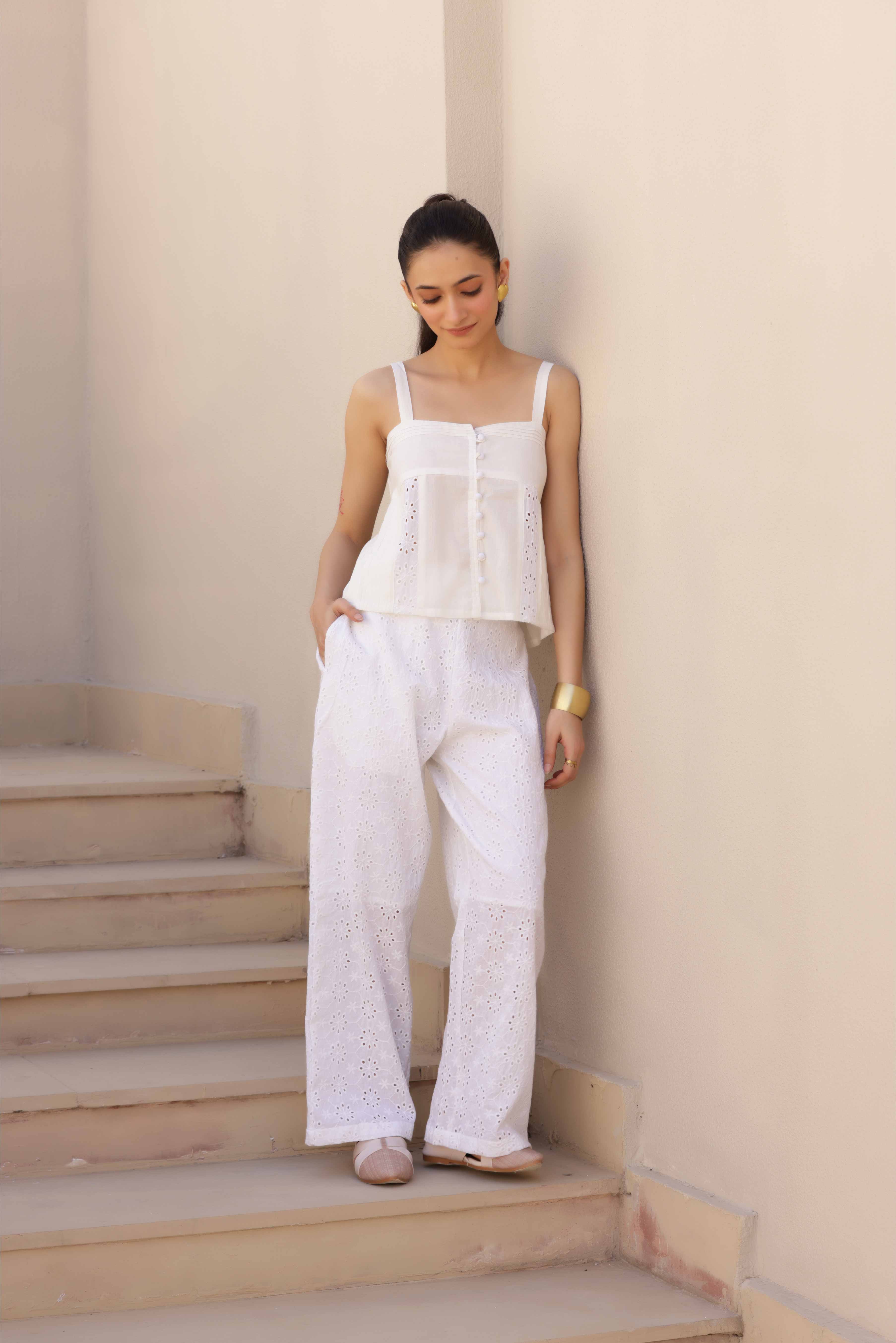 Osian Co-ord Set - White