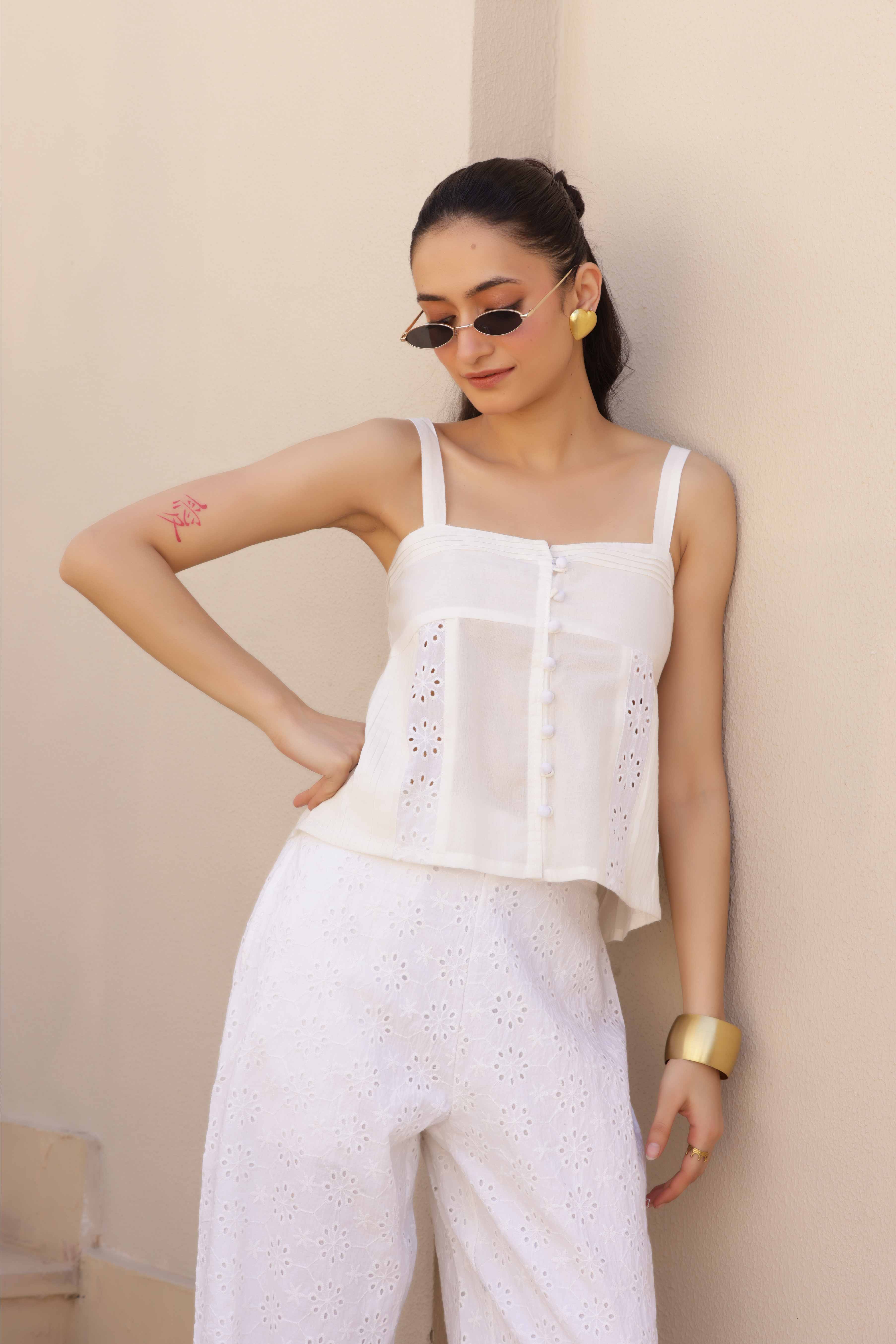 Osian Co-ord Set - White
