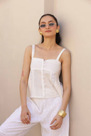 Osian Co-ord Set - White