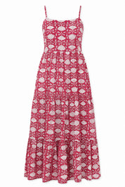ROSEATE STRAPPY MIDI DRESS