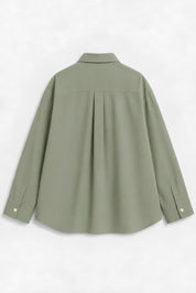 KIN OLIVE GREEN DYED SHIRT WOMEN