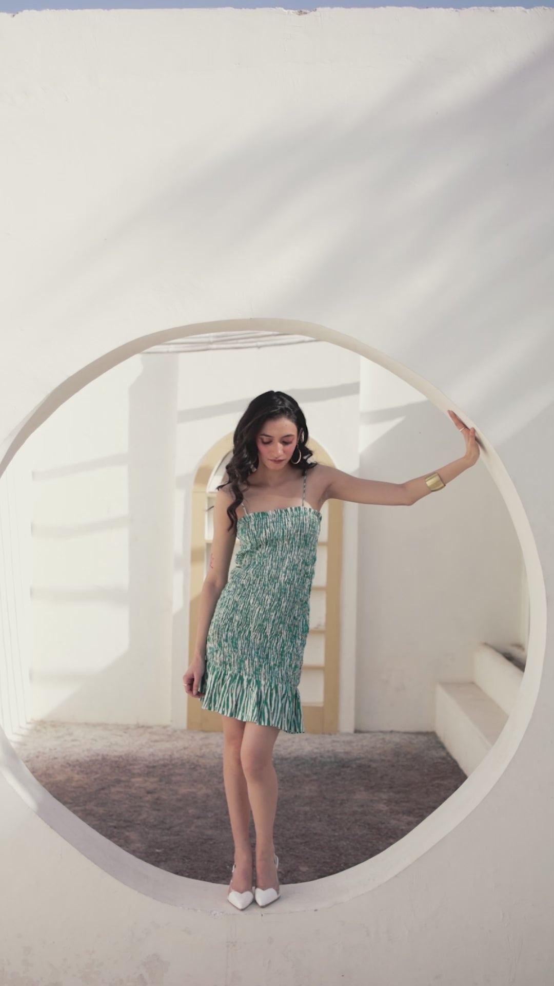 Silvia Mini Dress - Green